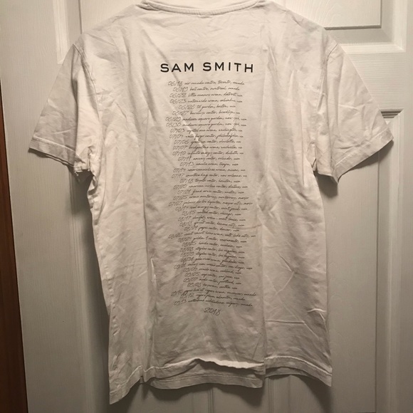Sam Smith 2018 Tour T-Shirt White Size Medium - Picture 2 of 5